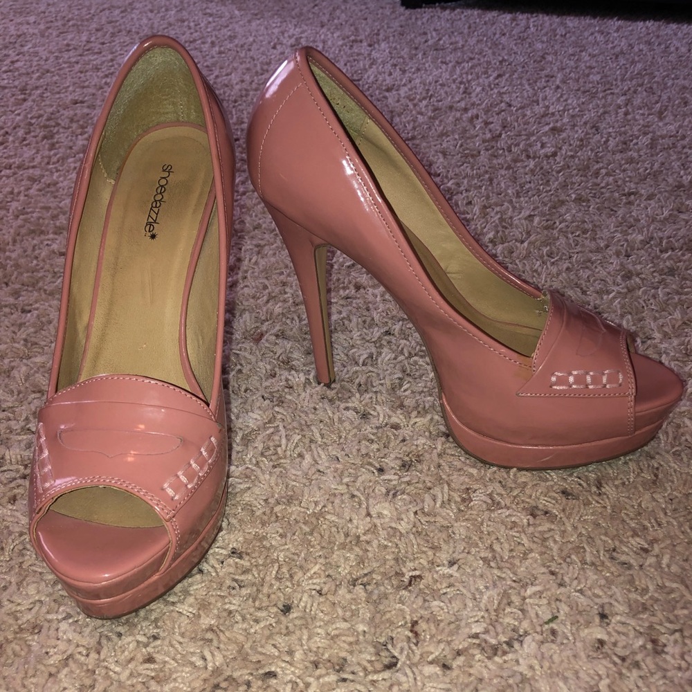 Pink heels.